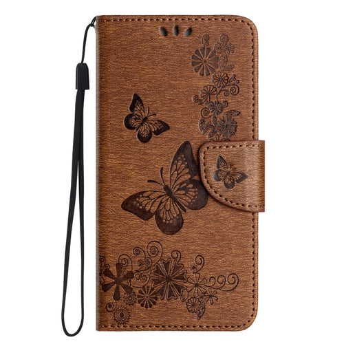 For Samsung Galaxy S24 Ultra 5G Butterfly Embossed Flip Leather Phone Case(Brown) - HoMEdemic™ 