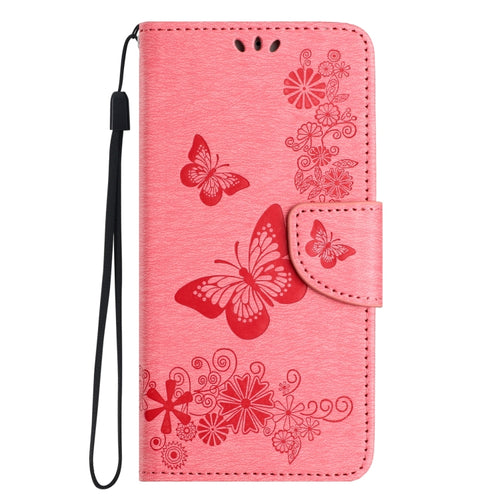 For Samsung Galaxy S24 Ultra 5G Butterfly Embossed Flip Leather Phone Case(Pink) - HoMEdemic™ 