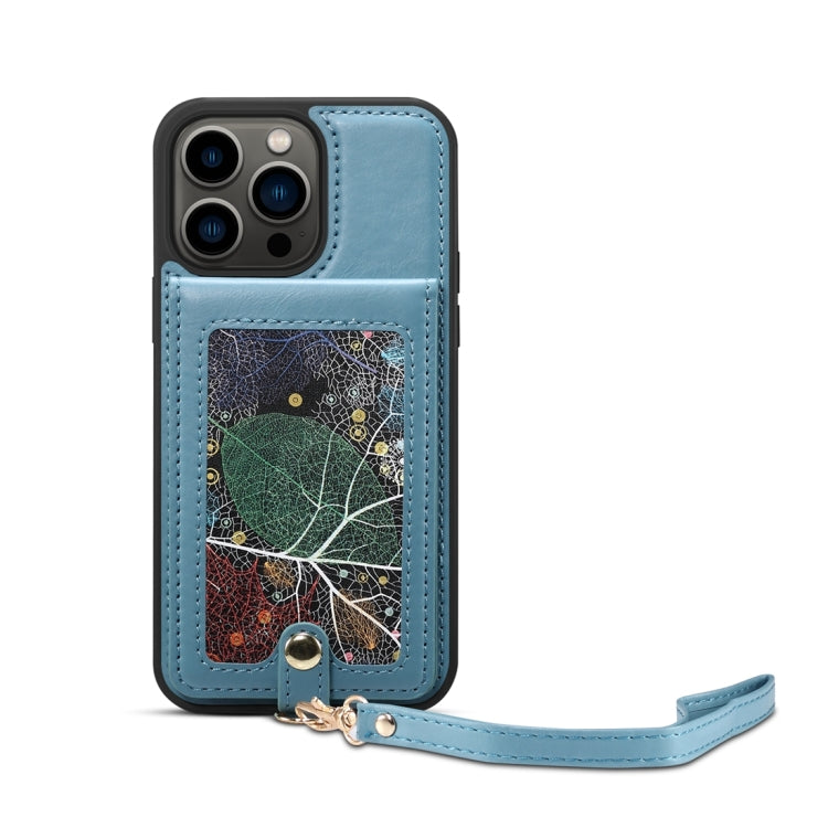 For iPhone 15 Pro Max ESEBLE Star Series Lanyard Holder Card Slot Phone Case(Blue) - HoMEdemic™ 