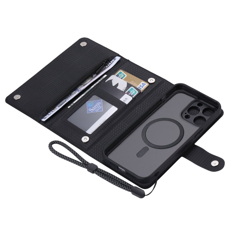 For iPhone 13 Pro Max ViLi GHB Series MagSafe Magnetic Zipper Leather Phone Case(Black) - HoMEdemic™ 