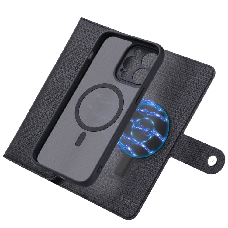 For iPhone 13 Pro Max ViLi GHB Series MagSafe Magnetic Zipper Leather Phone Case(Black) - HoMEdemic™ 