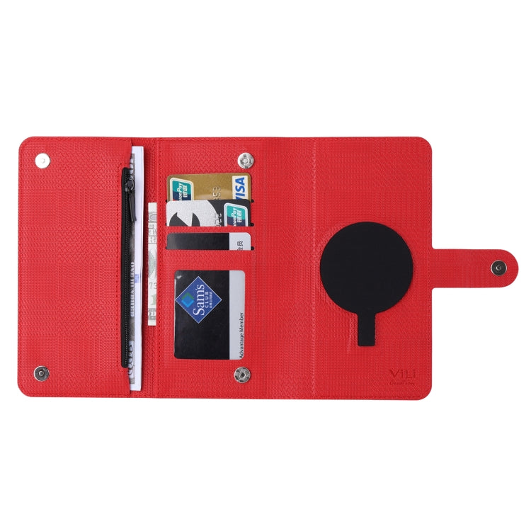 For iPhone 13 Pro Max ViLi GHB Series MagSafe Magnetic Zipper Leather Phone Case(Red) - HoMEdemic™ 