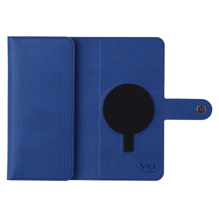 For iPhone 13 Pro Max ViLi GHB Series MagSafe Magnetic Zipper Leather Phone Case(Blue) - HoMEdemic™ 