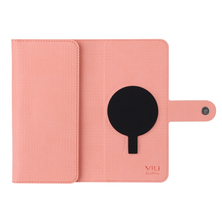For iPhone 14 Plus ViLi GHB Series MagSafe Magnetic Zipper Leather Phone Case(Pink) - HoMEdemic™ 