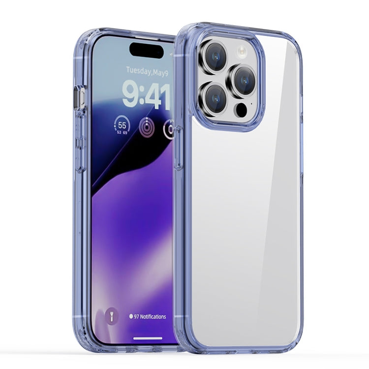 For iPhone 15 Pro Max iPAKY Hanguang Series Transparent TPU+PC Phone Case(Transparent Blue) - HoMEdemic™ 