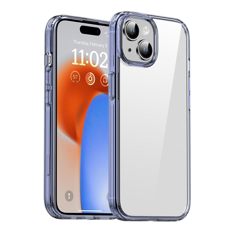 For iPhone 15 Plus iPAKY Hanguang Series Transparent TPU+PC Phone Case(Transparent Blue) - HoMEdemic™ 