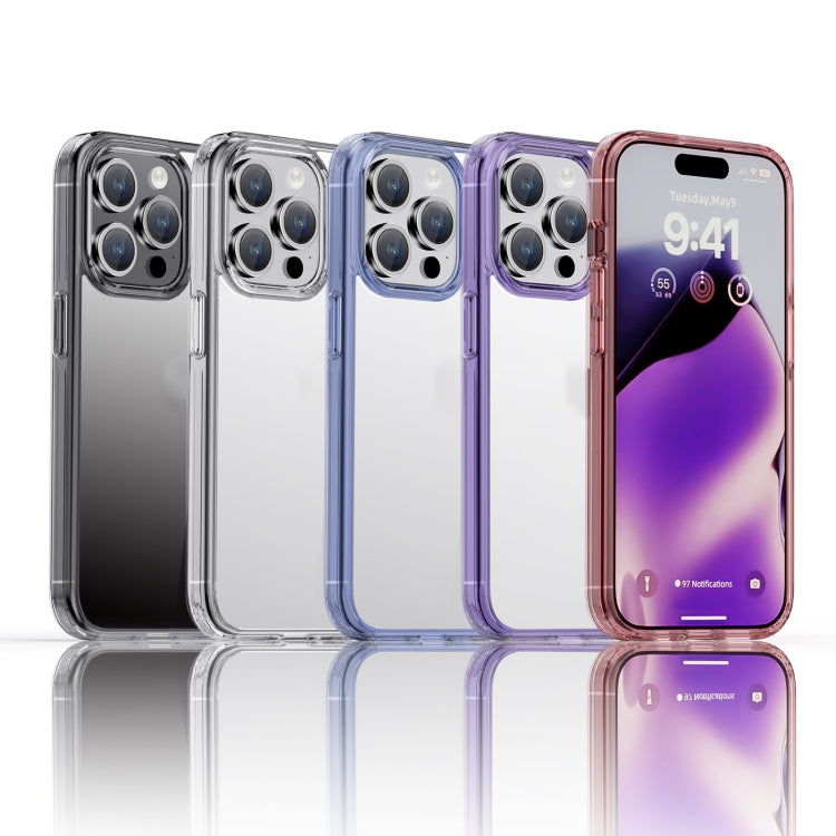 For iPhone 15 Plus iPAKY Hanguang Series Transparent TPU+PC Phone Case(Transparent Purple) - HoMEdemic™ 