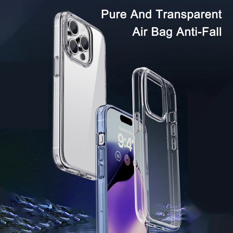 For iPhone 15 Plus iPAKY Hanguang Series Transparent TPU+PC Phone Case(Transparent Blue) - HoMEdemic™ 