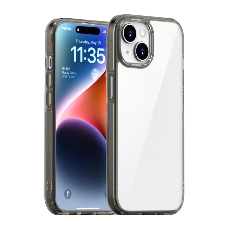 For iPhone 15 Plus iPAKY Aurora Series Shockproof PC + TPU Protective Phone Case(Transparent Black) - HoMEdemic™ 