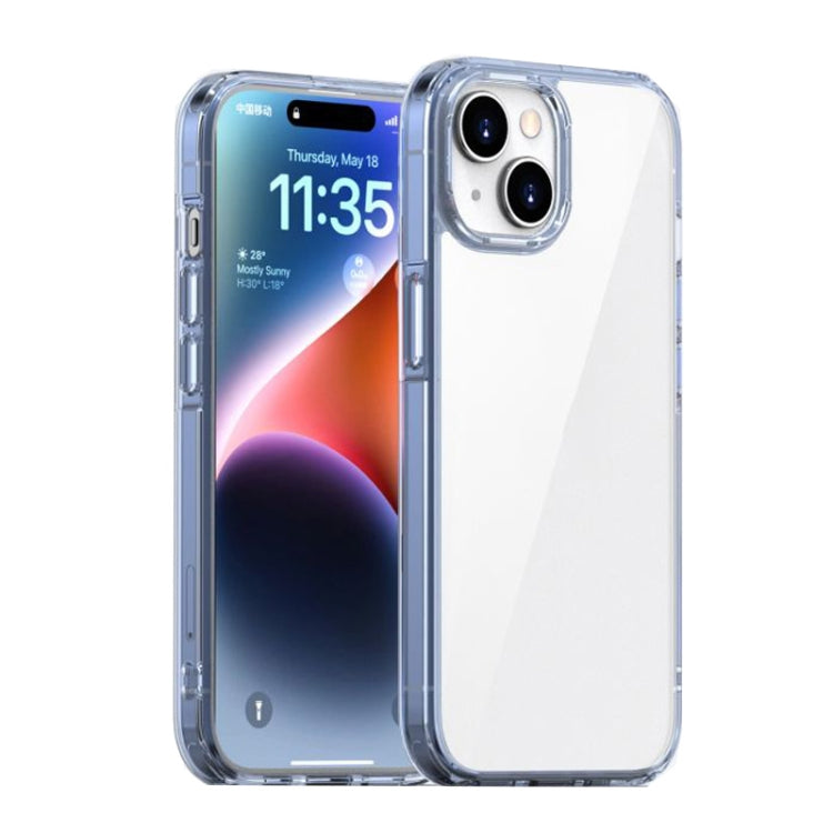 For iPhone 15 Plus iPAKY Aurora Series Shockproof PC + TPU Protective Phone Case(Transparent Blue) - HoMEdemic™ 
