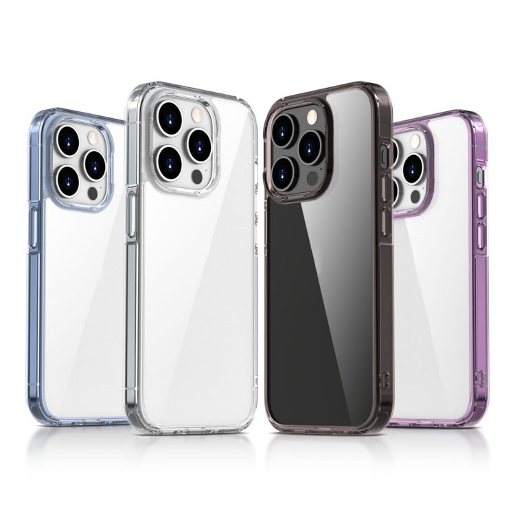 For iPhone 15 Plus iPAKY Aurora Series Shockproof PC + TPU Protective Phone Case(Transparent Blue) - HoMEdemic™ 