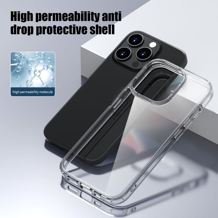 For iPhone 15 Plus iPAKY Aurora Series Shockproof PC + TPU Protective Phone Case(Transparent Black) - HoMEdemic™ 