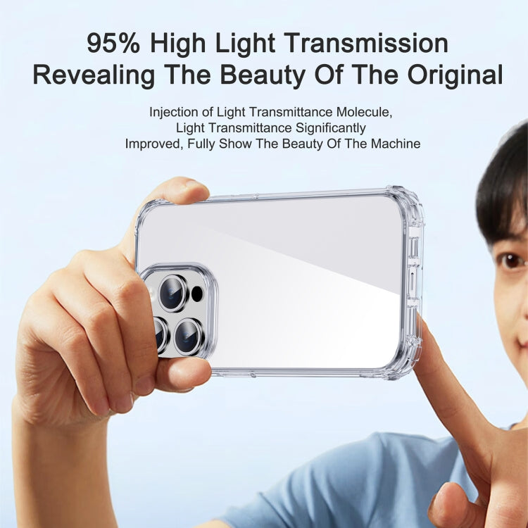 For iPhone 15 Pro Max iPAKY Crystal Clear Series Shockproof PC + TPU Protective Phone Case(Transparent) - HoMEdemic™ 