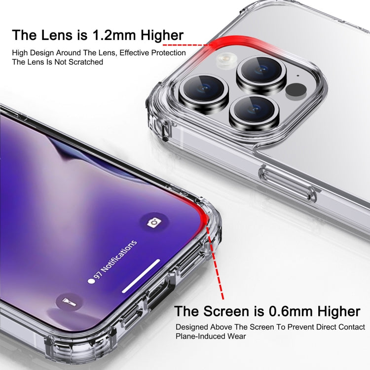 For iPhone 15 iPAKY Crystal Clear Series Shockproof PC + TPU Protective Phone Case(Transparent) - HoMEdemic™ 