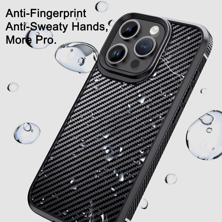 For iPhone 15 Plus iPAKY MG Series Carbon Fiber PC + TPU Protective Phone Case(Black) - HoMEdemic™ 