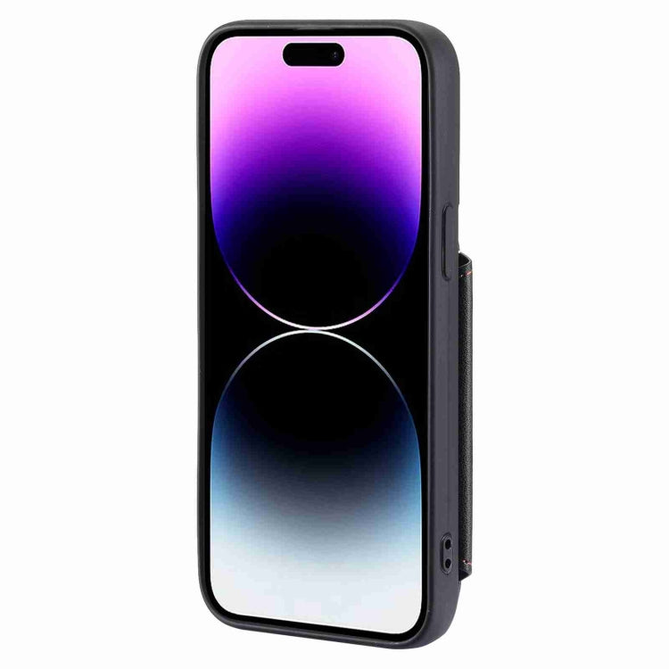 For iPhone 15 Pro Max Zipper Card Slots RFID Phone Case(Black) - HoMEdemic™ 