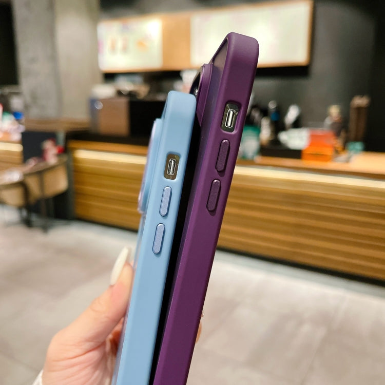 For iPhone 15 Pro Max Imitation Metal Frosted Skin Feel Acrylic MagSafe Phone Case(Sierra Blue) - HoMEdemic™ 