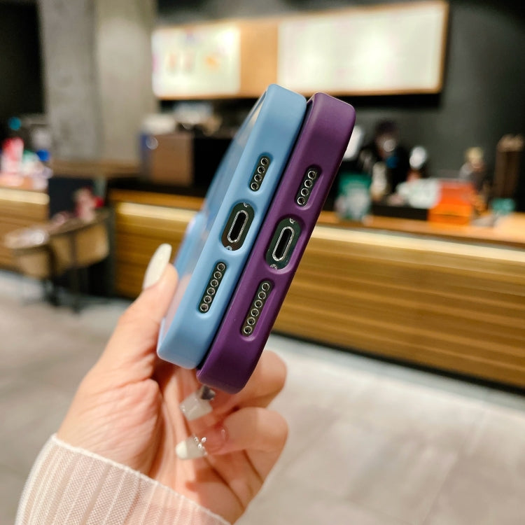 For iPhone 15 Pro Max Imitation Metal Frosted Skin Feel Acrylic MagSafe Phone Case(Sierra Blue) - HoMEdemic™ 