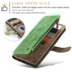 For Samsung Galaxy S24 Ultra 5G CaseMe C30 Card Slots Zipper Wallet Leather Phone Case(Brown) - HoMEdemic™ 