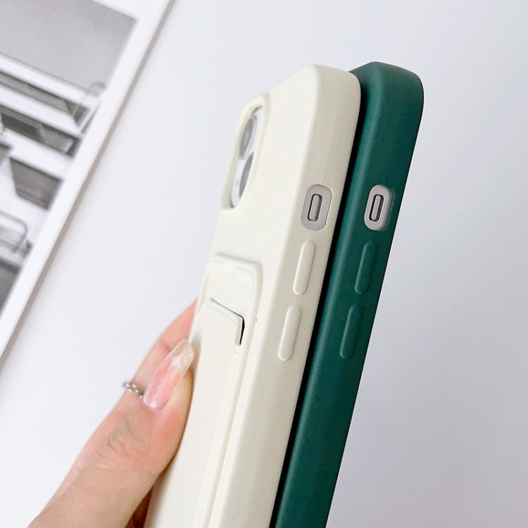 For iPhone 15 Pro Max Crossbody Lanyard Elastic Silicone Card Holder Phone Case(White) - HoMEdemic™ 