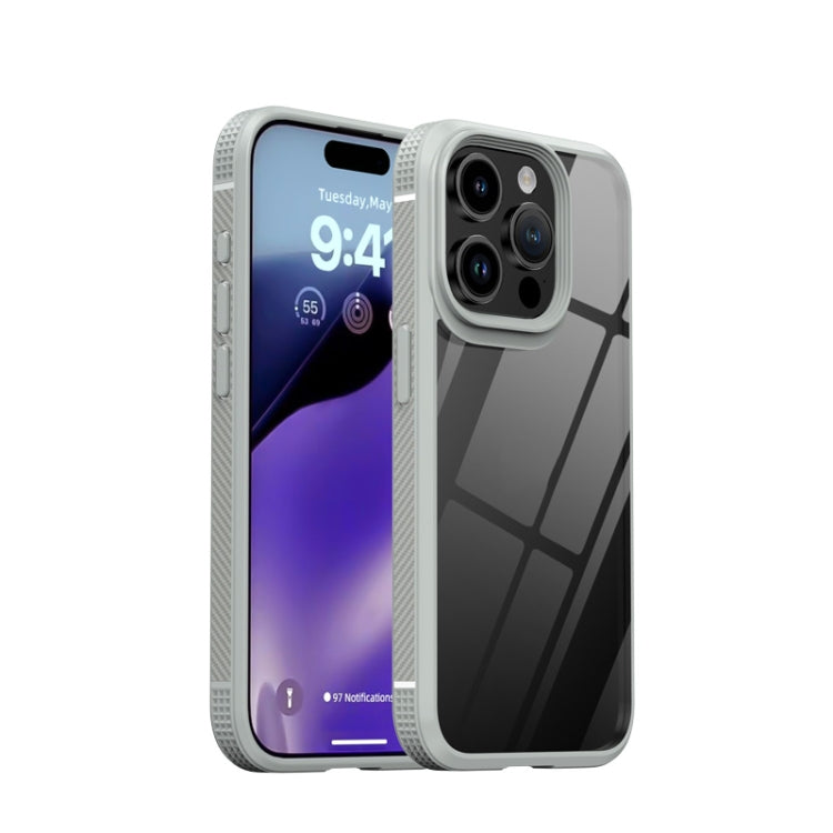 For iPhone 15 Pro Max iPAKY MG Series Transparent PC+TPU Phone Case(Grey) - HoMEdemic™ 