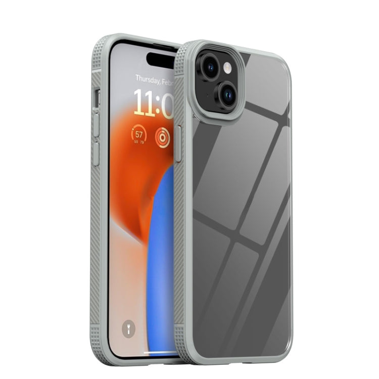 For iPhone 15 iPAKY MG Series Transparent PC+TPU Phone Case(Grey) - HoMEdemic™ 