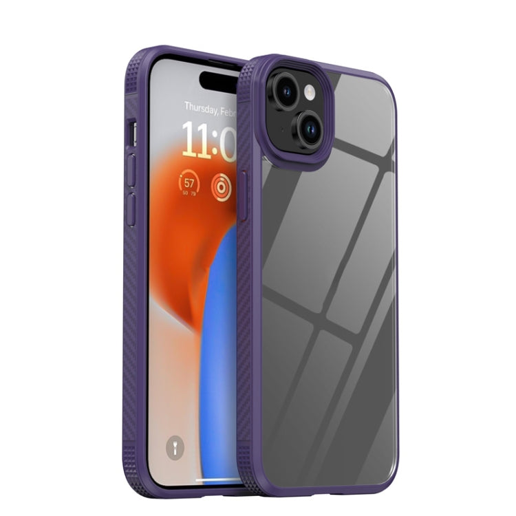 For iPhone 15 iPAKY MG Series Transparent PC+TPU Phone Case(Purple) - HoMEdemic™ 