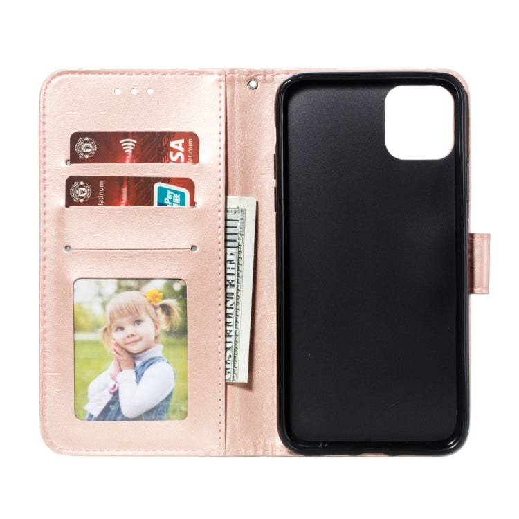 For iPhone 15 Pro Mandala Embossing Pattern Horizontal Flip Leather Phone Case(Rose Gold) - HoMEdemic™ 