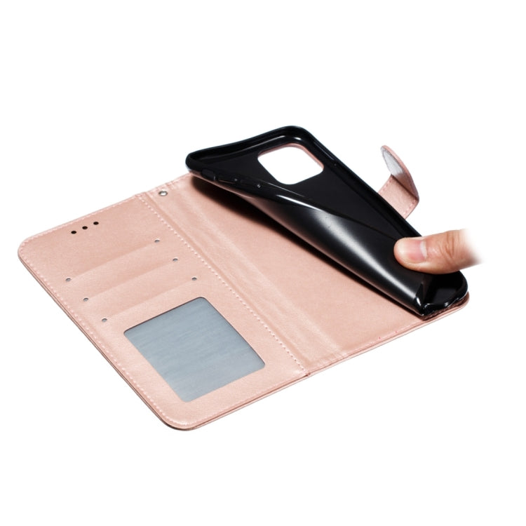 For iPhone 15 Pro Mandala Embossing Pattern Horizontal Flip Leather Phone Case(Rose Gold) - HoMEdemic™ 