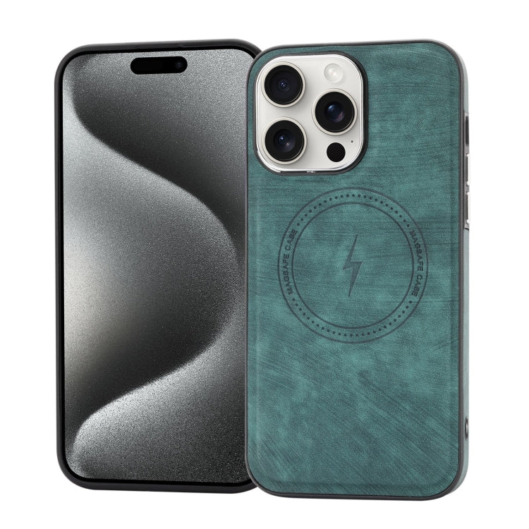 For iPhone 15 Pro Side PU Hybrid TPU Magsafe Phone Case(Green) - HoMEdemic™ 