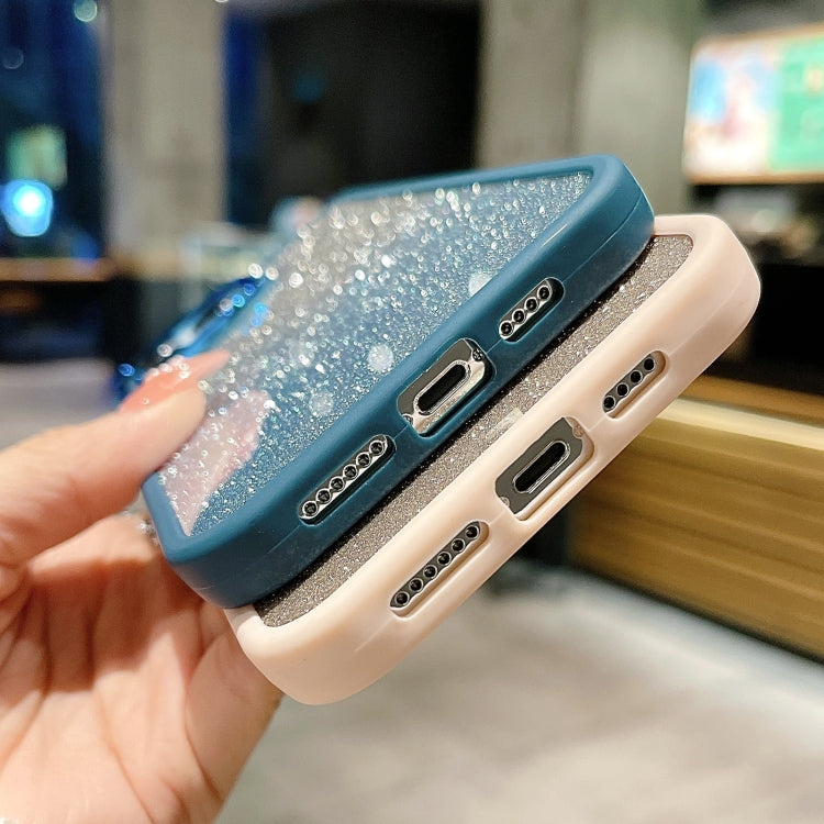 For iPhone 15 Pro Max Gradient Glitter Electroplating Acrylic Phone Case(Blue) - HoMEdemic™ 