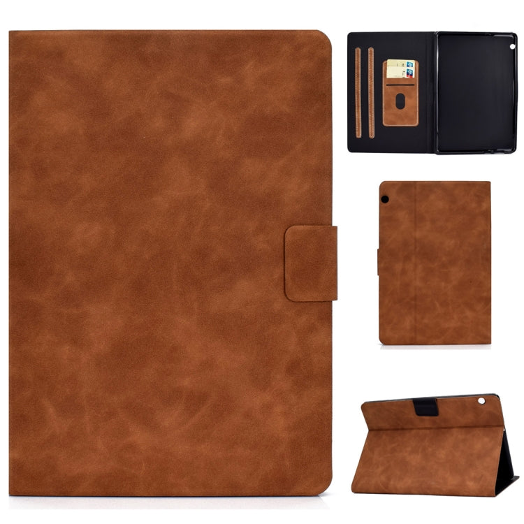 Cowhide Texture Horizontal Flip Leather Case with Holder & Card Slots & Sleep / Wake-up Function, For Huawei MatePad T8, For Huawei MediaPad T5, For Lenovo M10 Plus TB-X606F - HoMEdemic™ 