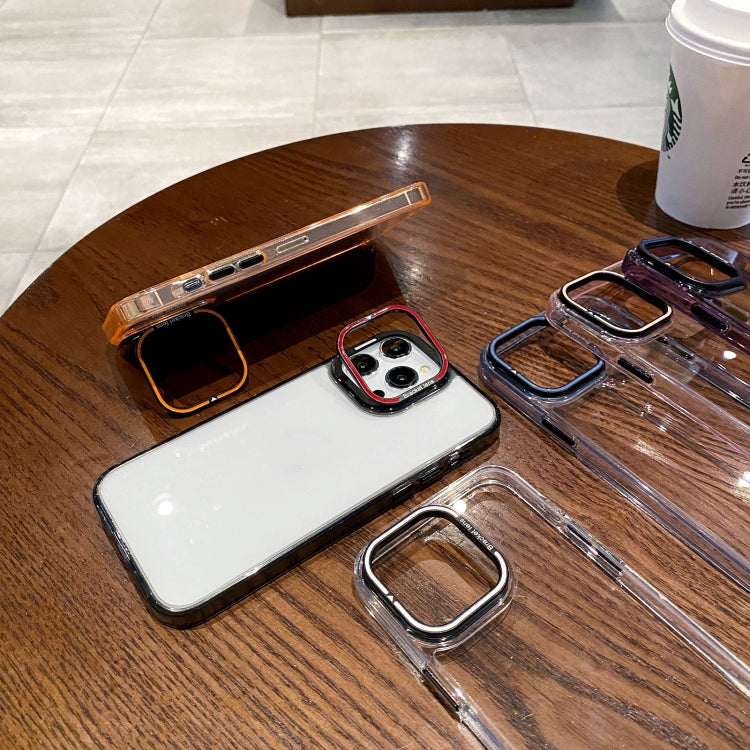 For iPhone 15 Pro Invisible Camera Holder Transparent Phone Case(Silver) - HoMEdemic™ 