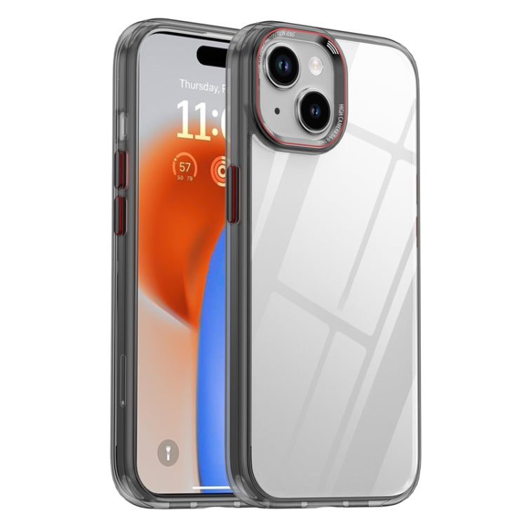 For iPhone 15 iPAKY MG Series Transparent PC+TPU Phone Case(Transparent Black) - HoMEdemic™ 