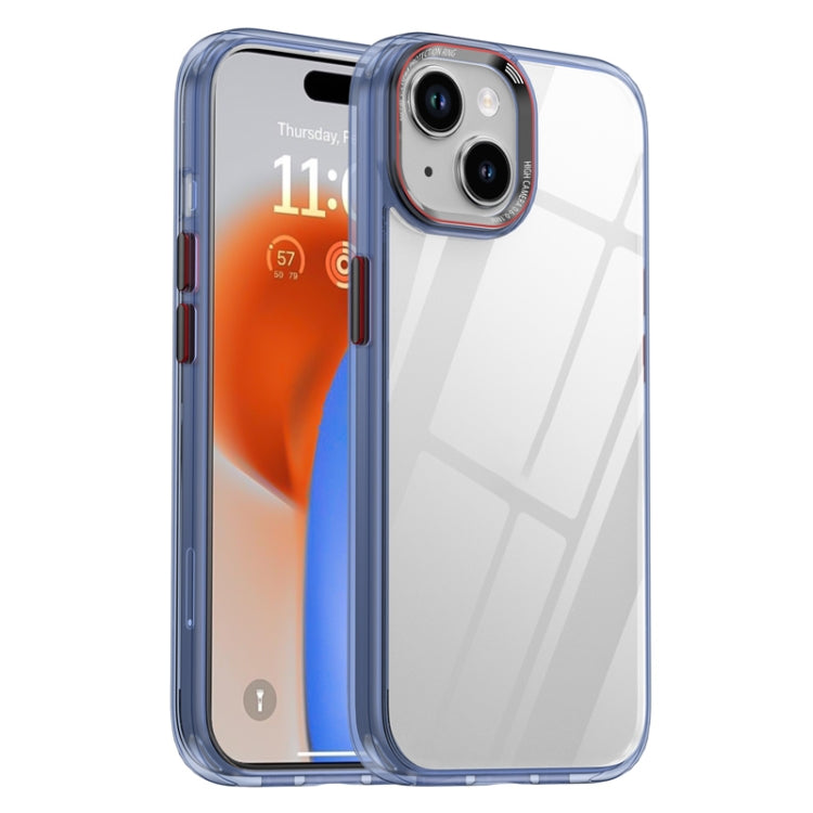 For iPhone 15 iPAKY MG Series Transparent PC+TPU Phone Case(Transparent Blue) - HoMEdemic™ 