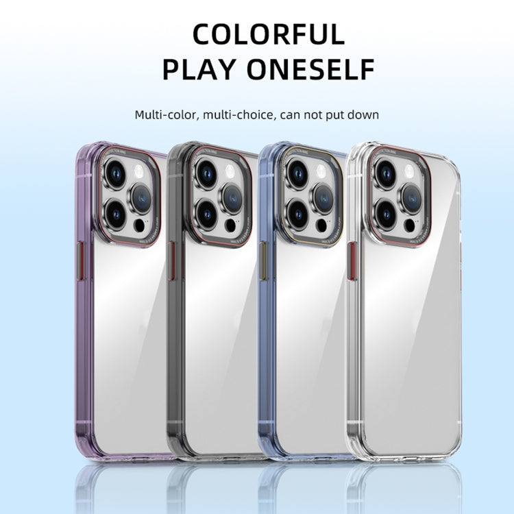 For iPhone 15 iPAKY MG Series Transparent PC+TPU Phone Case(Transparent Purple) - HoMEdemic™ 