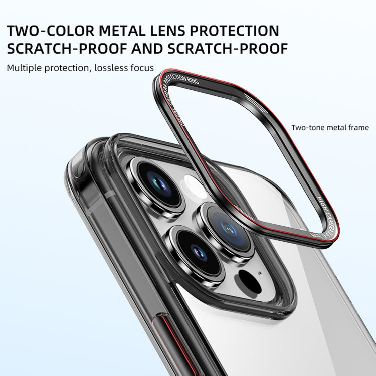 For iPhone 15 iPAKY MG Series Transparent PC+TPU Phone Case(Transparent Purple) - HoMEdemic™ 
