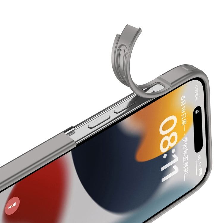 For iPhone 15 Pro Armor Frosted Phone Case(Grey) - HoMEdemic™ 