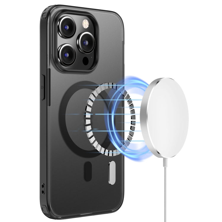 For iPhone 15 Pro Armor MagSafe Magnetic Phone Case(Black) - HoMEdemic™ 