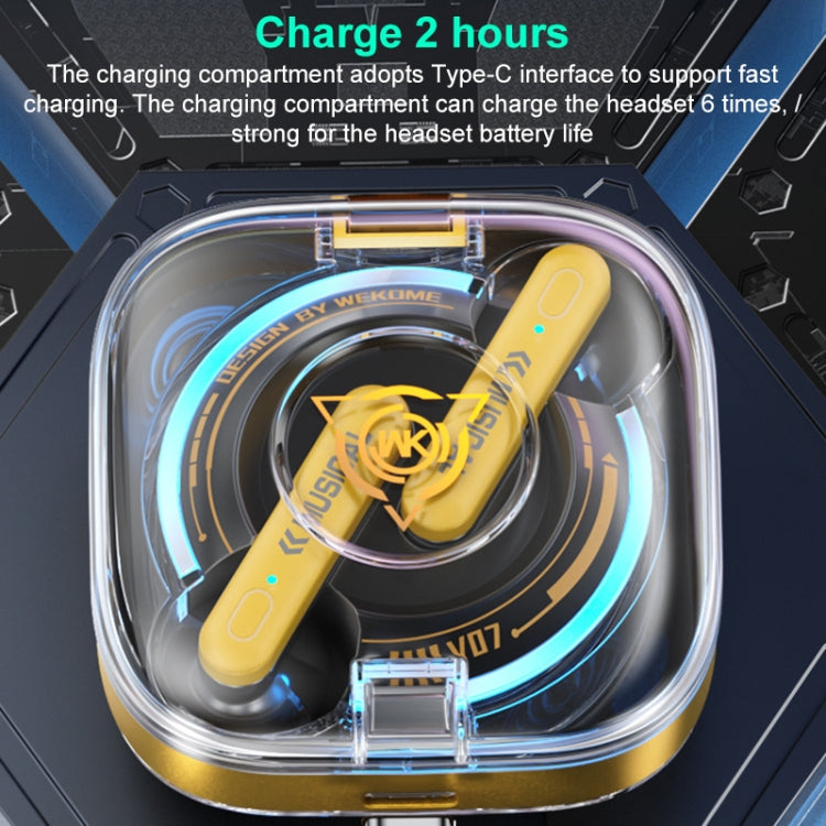 WK V07 Vanguard Series Starshards Wireless Bluetooth Earphone(Yellow) - HoMEdemic™ 