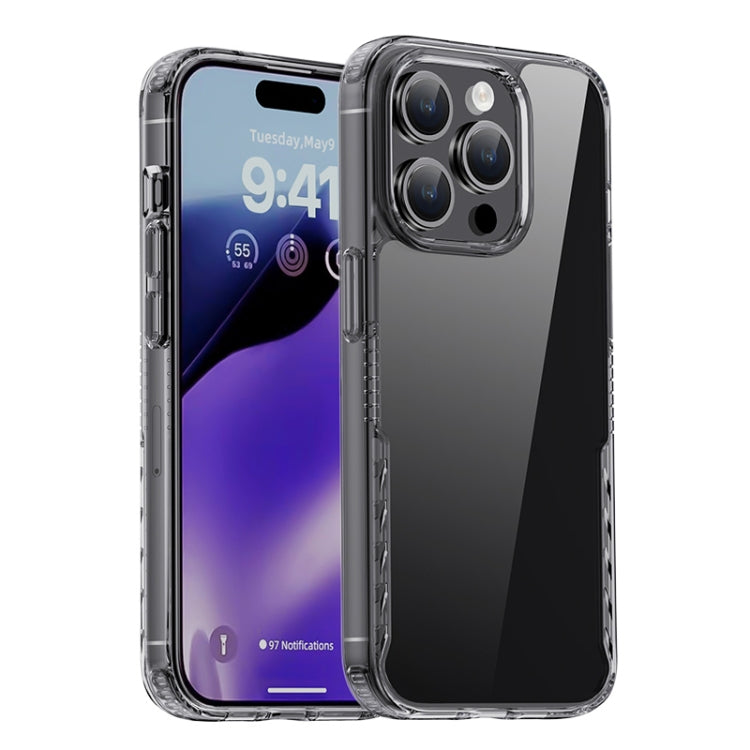 For iPhone 15 Pro Max iPAKY YG Series Transparent PC+TPU Phone Case(Transparent Black) - HoMEdemic™ 