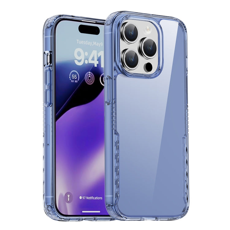 For iPhone 15 Pro Max iPAKY YG Series Transparent PC+TPU Phone Case(Transparent Blue) - HoMEdemic™ 