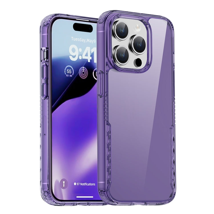 For iPhone 15 Pro Max iPAKY YG Series Transparent PC+TPU Phone Case(Transparent Purple) - HoMEdemic™ 