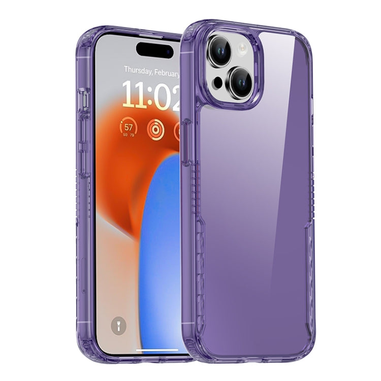 For iPhone 15 iPAKY YG Series Transparent PC+TPU Phone Case(Transparent Purple) - HoMEdemic™ 