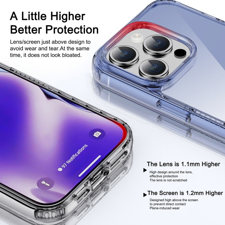 For iPhone 15 iPAKY YG Series Transparent PC+TPU Phone Case(Transparent Purple) - HoMEdemic™ 