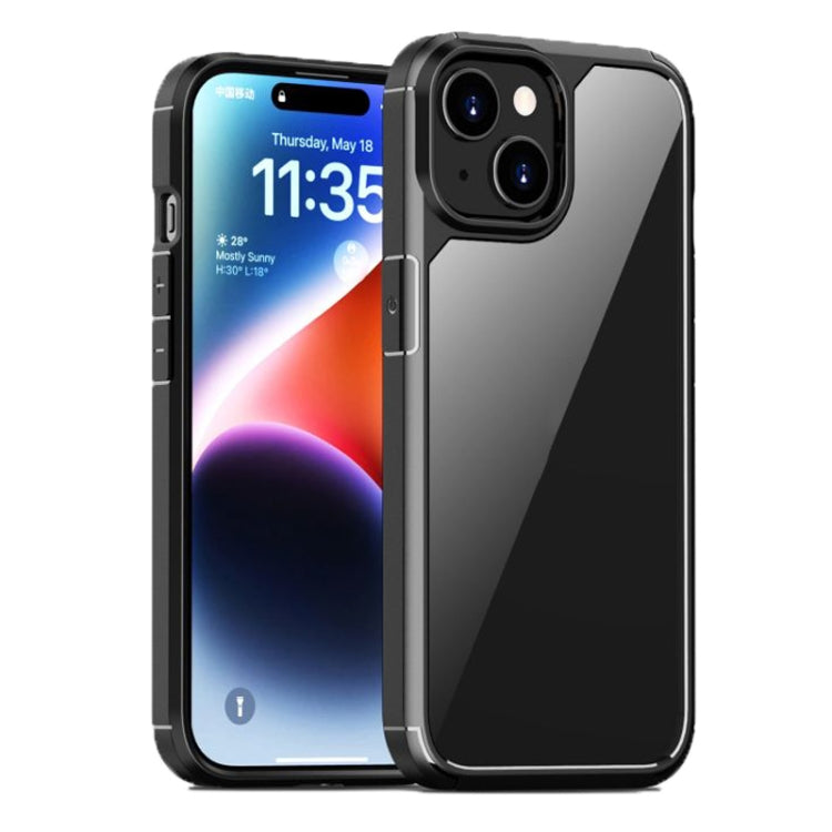 For iPhone 15 iPAKY YJ Series Transparent PC+TPU Phone Case(Black) - HoMEdemic™ 