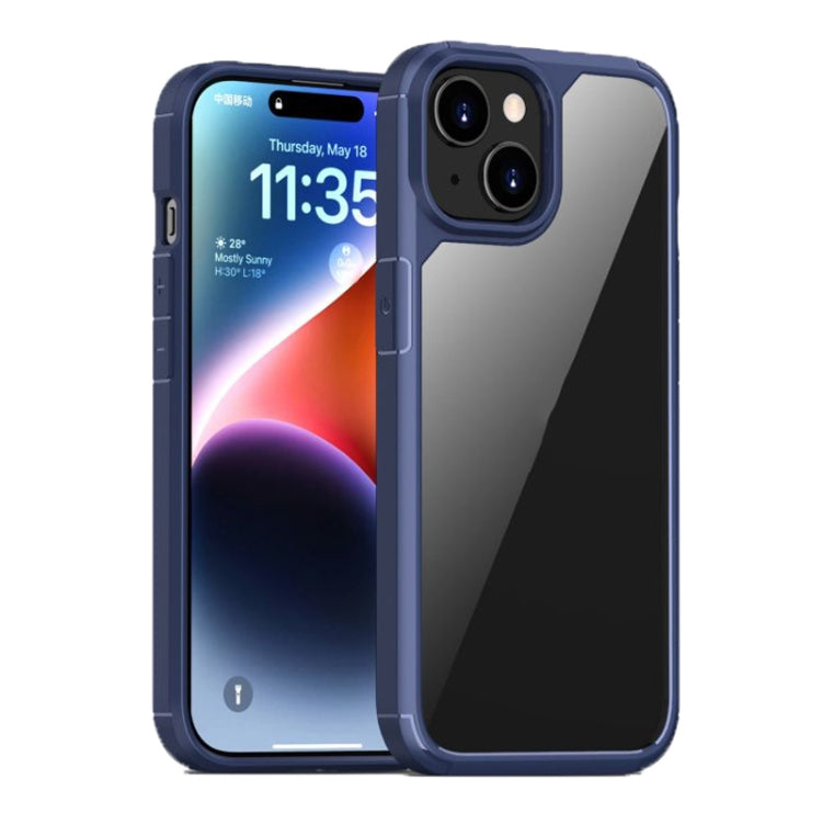 For iPhone 15 iPAKY YJ Series Transparent PC+TPU Phone Case(Blue) - HoMEdemic™ 