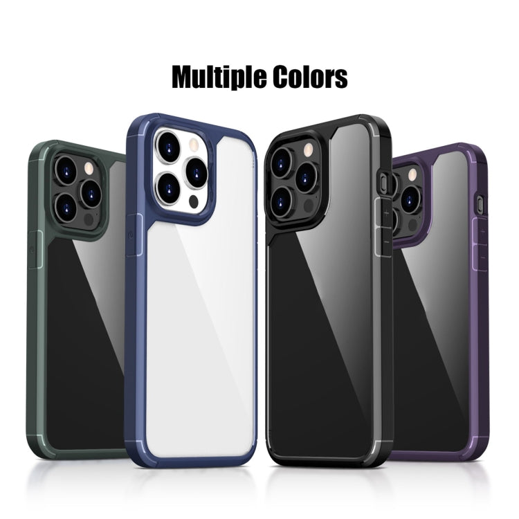 For iPhone 15 iPAKY YJ Series Transparent PC+TPU Phone Case(Black) - HoMEdemic™ 