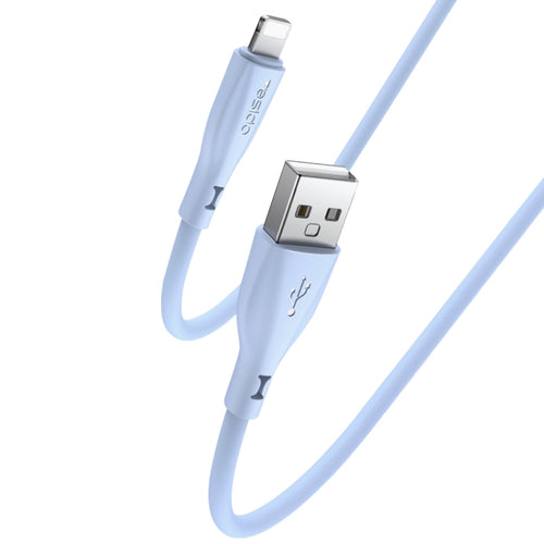 Yesido CA119L USB to 8 Pin Silicone Charging Data Cable, Cable Length: 1m(Blue) - HoMEdemic™ 