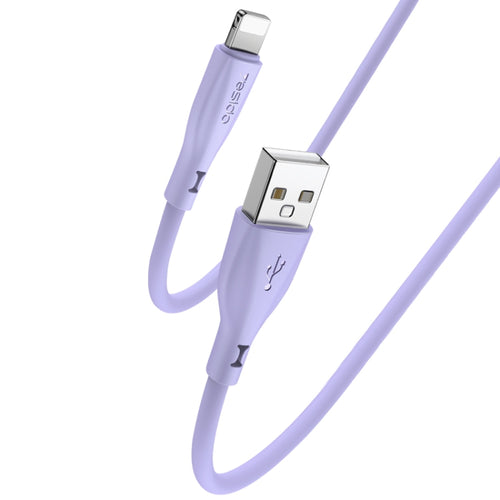 Yesido CA119L USB to 8 Pin Silicone Charging Data Cable, Cable Length: 1m(Purple) - HoMEdemic™ 